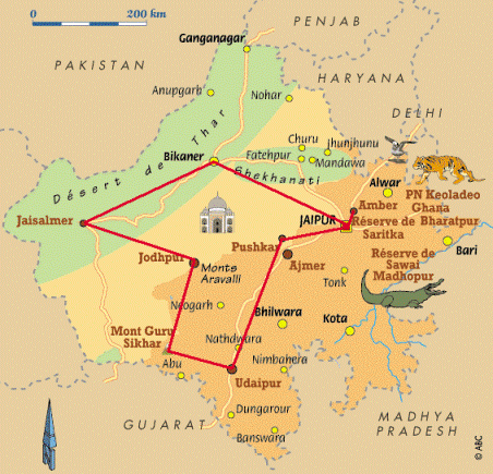 Voyage au Rajasthan et itinéraire